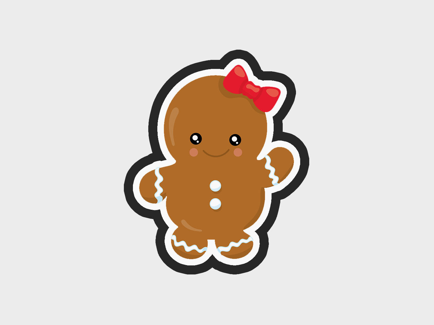 Gingerbread Babies Bow Cookie Cutter Files