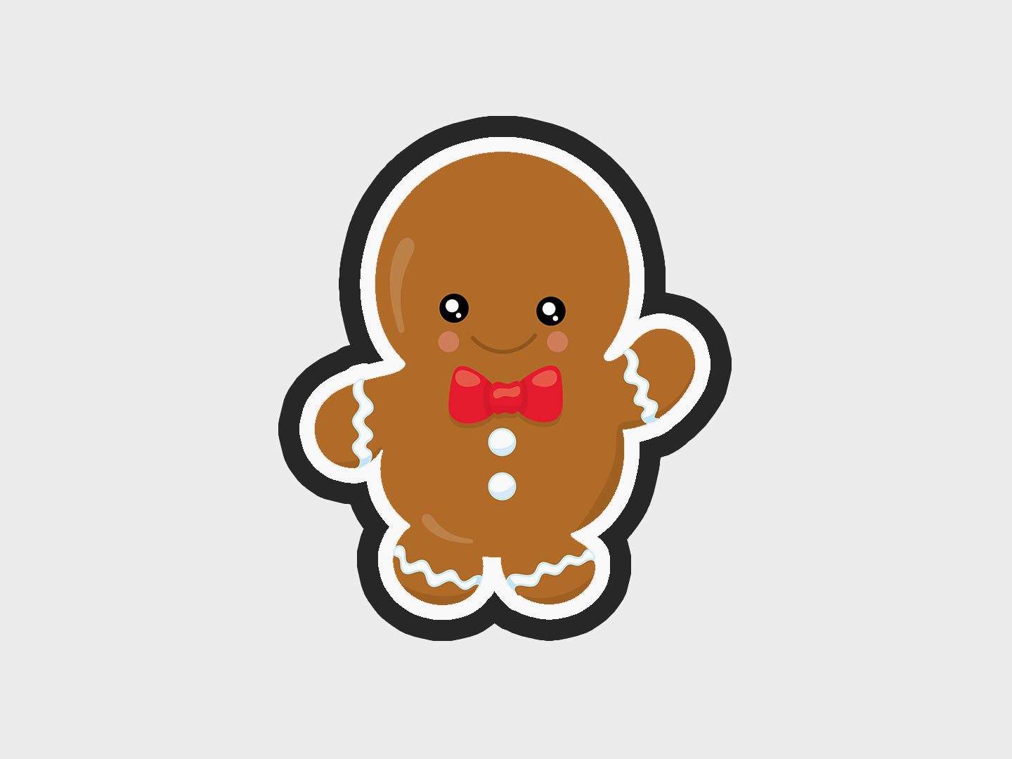 Gingerbread Babies Wave Cookie Cutter Files