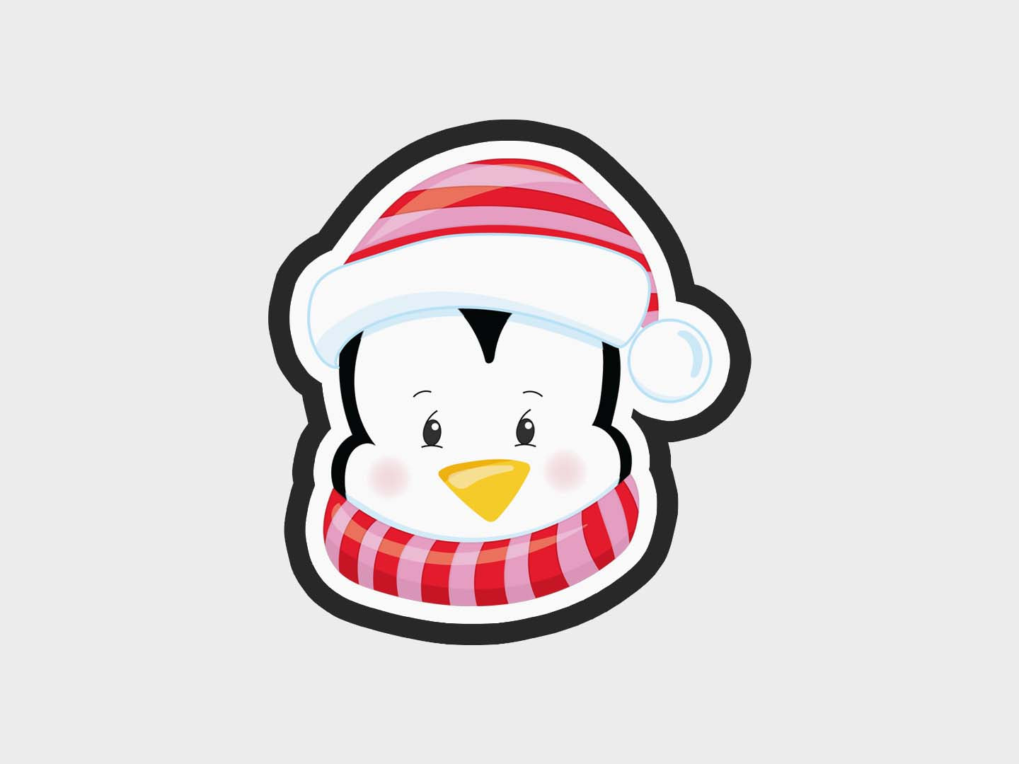 Christmas Faces Penguin Cookie Cutter Files