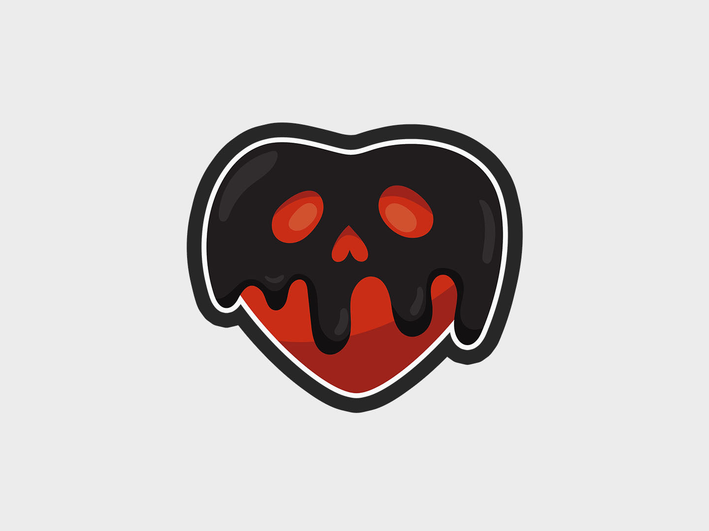 Halloween Hearts Poison Apple Cookie Cutter Files