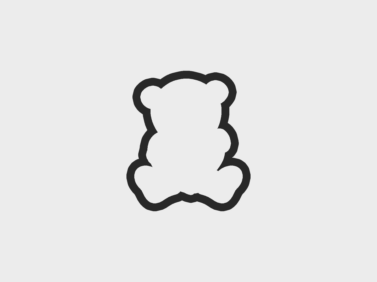 Valentine Gifts Teddy Bear Cookie Cutter Files