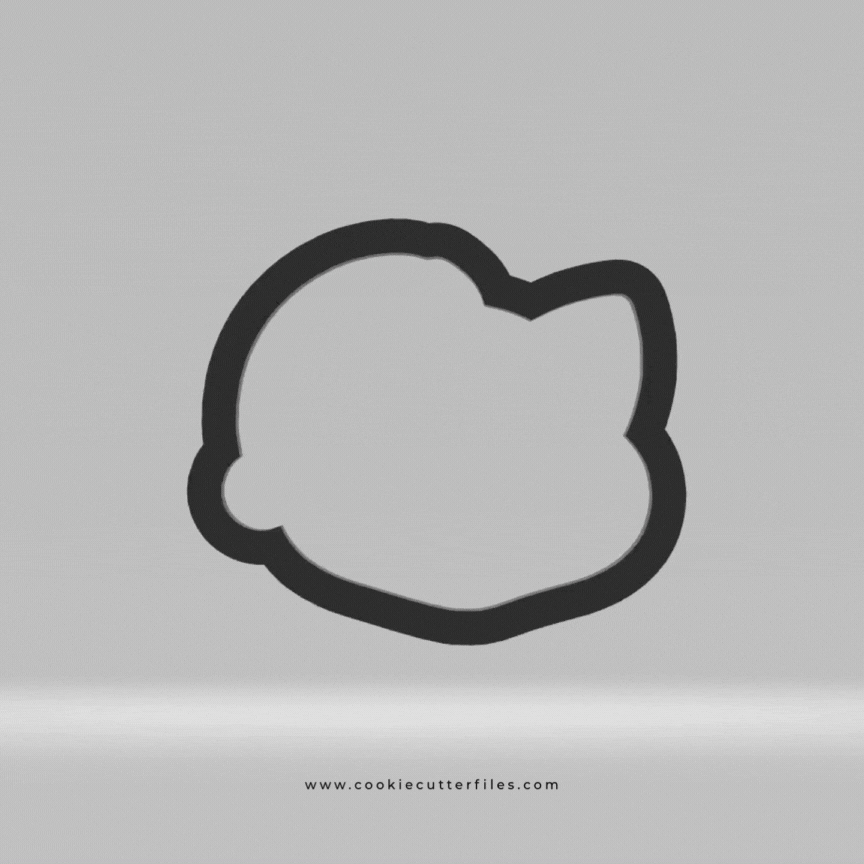 Animal Faces Santa Edition Cat Cookie Cutter Files