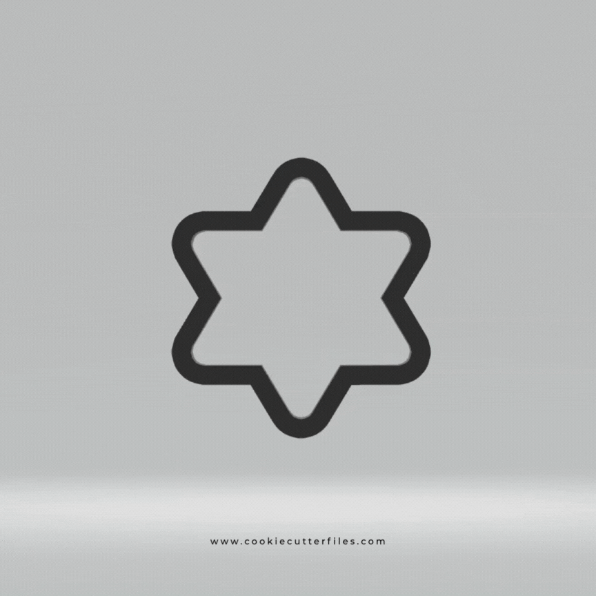 Hanukkah Star of David Cookie Cutter Files