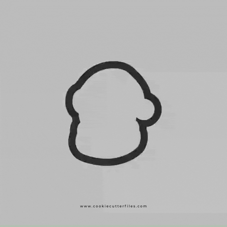 Christmas Faces Penguin Cookie Cutter Files