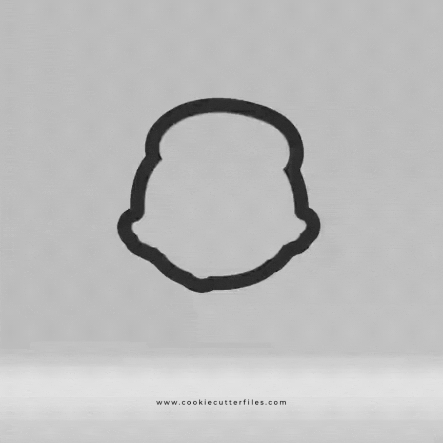 Thanksgiving Turkey Faces Bonnet Cookie Cutter Files