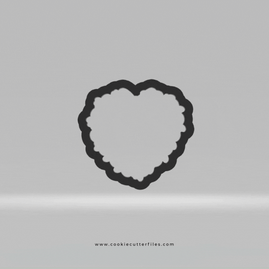 Valentine Gifts Flowers Wreath Cookie Cutter Files