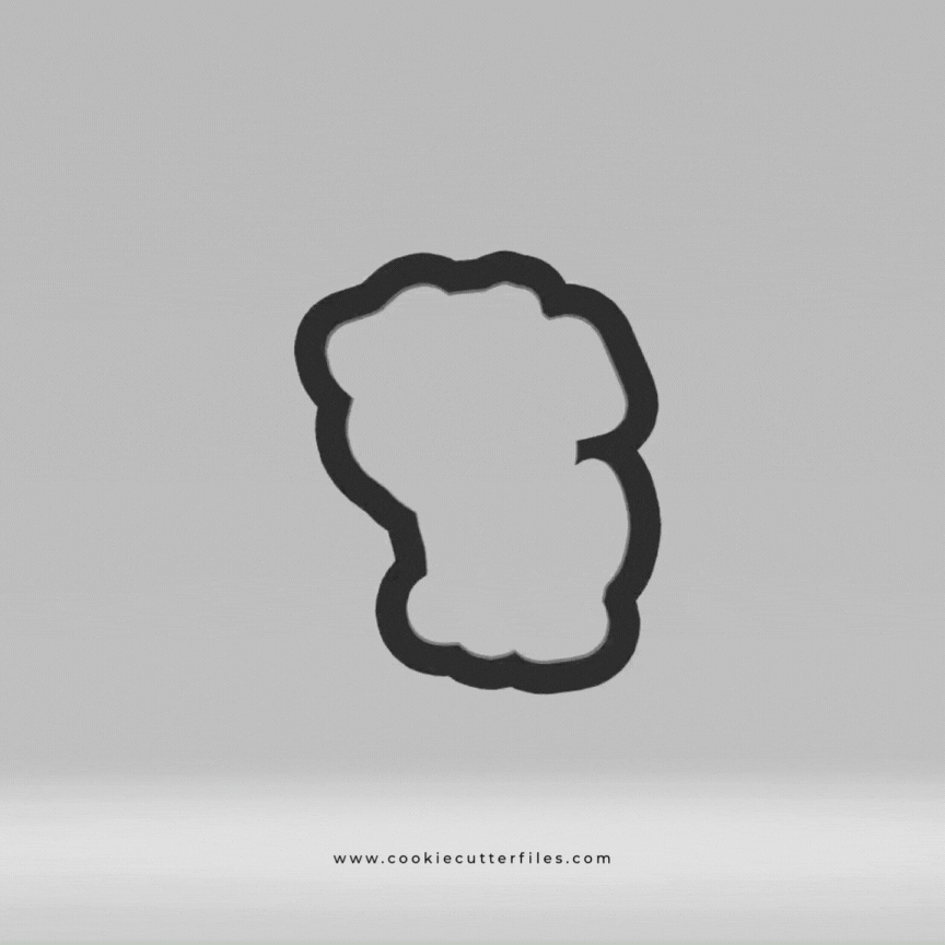 Puppy Dog Sitting Cookie Cutter Files