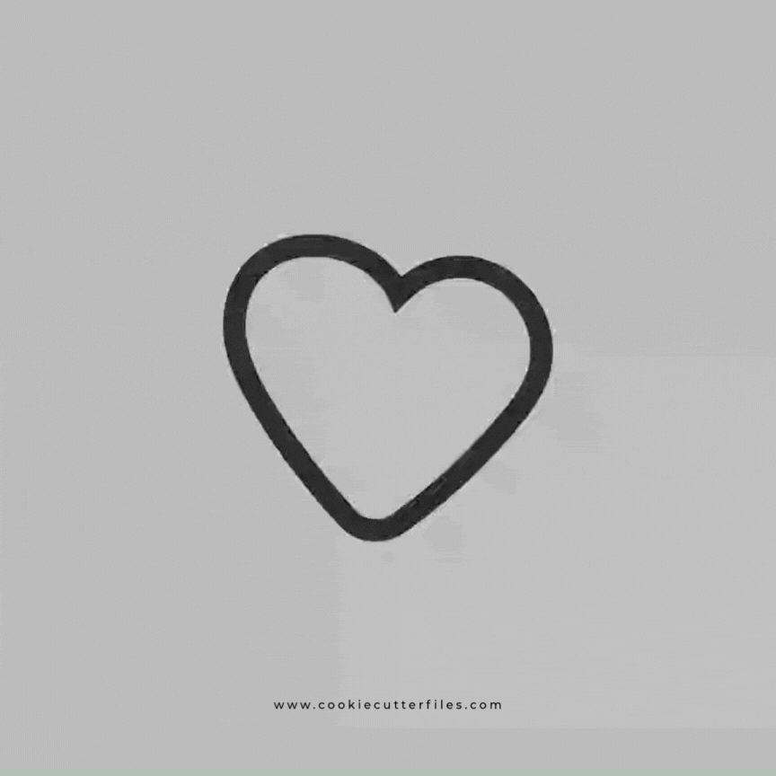 Valentine Animals Heart Cookie Cutter Files