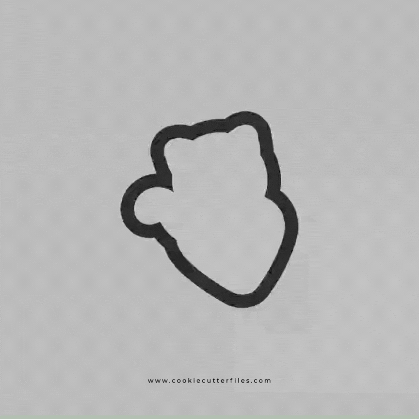 Valentine Animals Cat Cookie Cutter Files