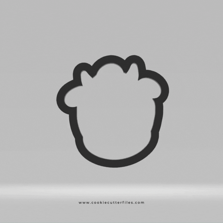 Animal Faces Cow Cookie Cutter Files