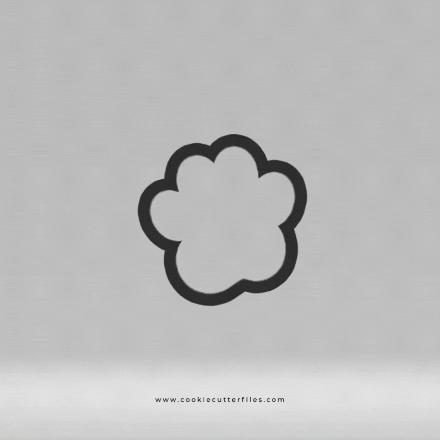 Puppy Dog Paw Print Cookie Cutter Files
