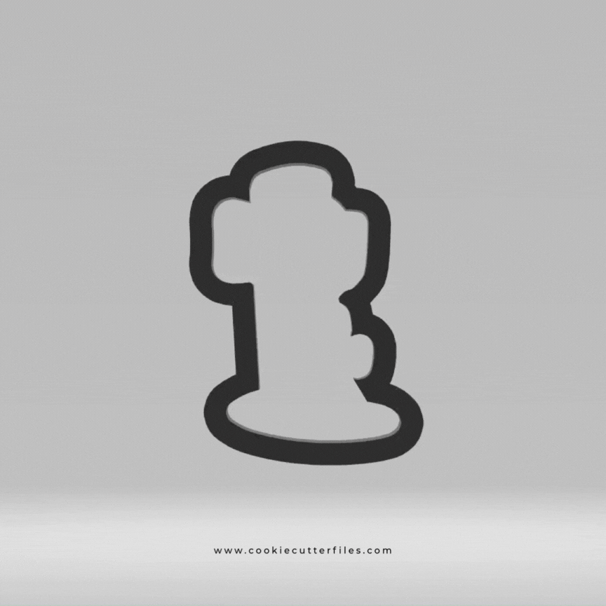Memorial Day Gun Cross Tribute Cookie Cutter Files