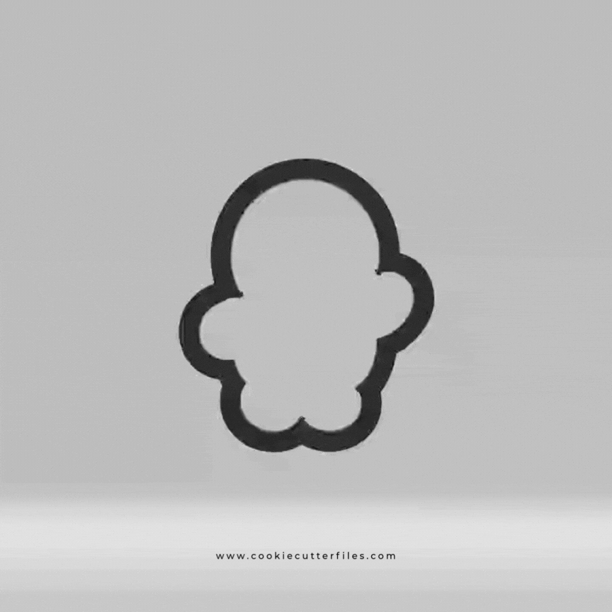 Gingerbread Babies Wave Cookie Cutter Files