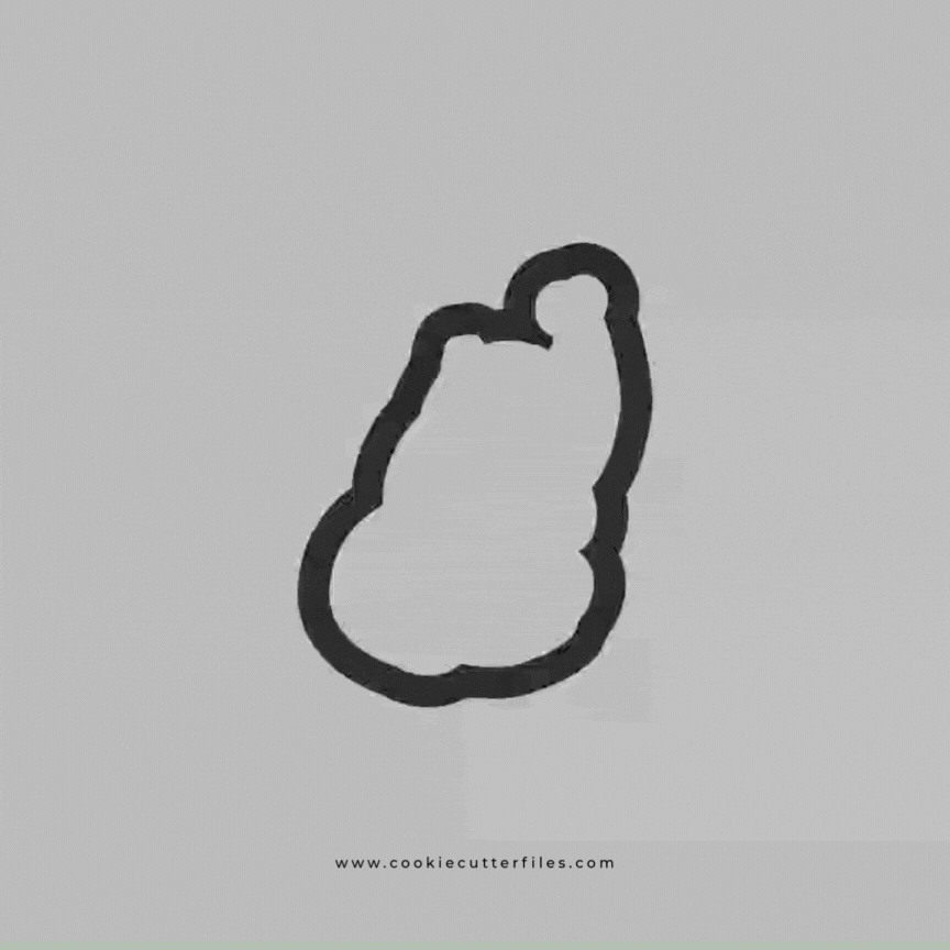 Valentine Animals Elephant Cookie Cutter Files
