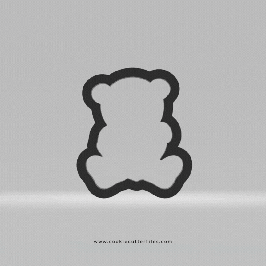 Valentine Gifts Teddy Bear Cookie Cutter Files