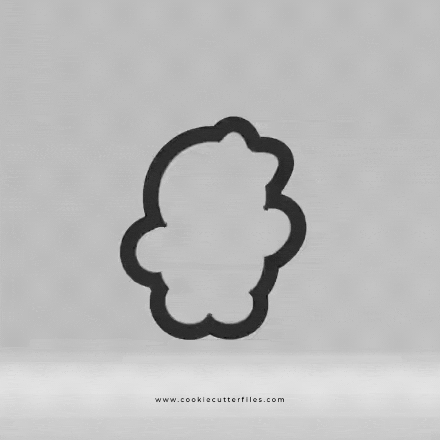 Gingerbread Babies Bow Cookie Cutter Files