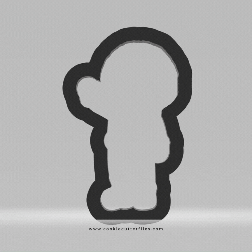 Eskimo Kids Boy Standing Cookie Cutter Files