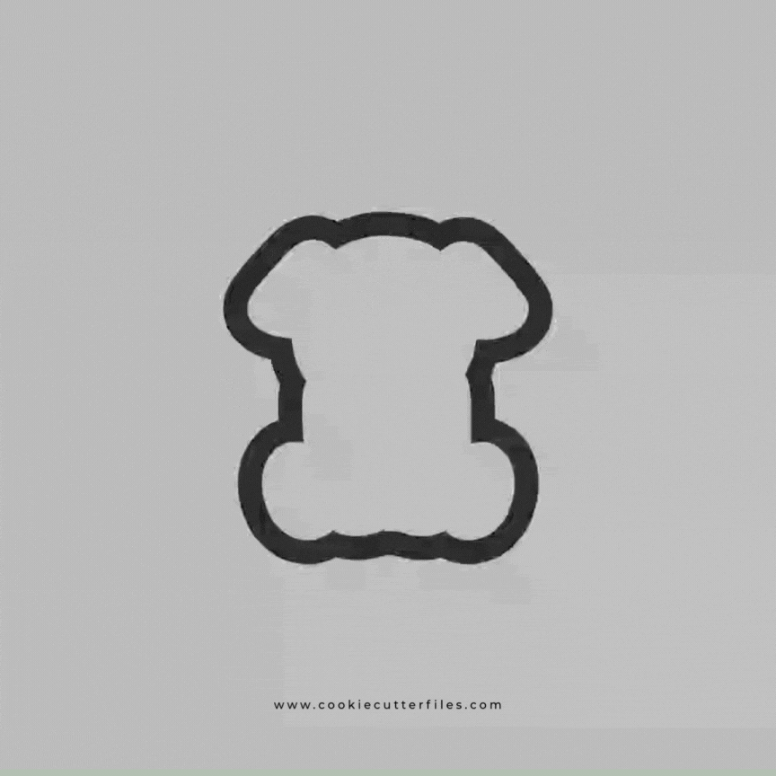 Valentine Animals Dog Cookie Cutter Files