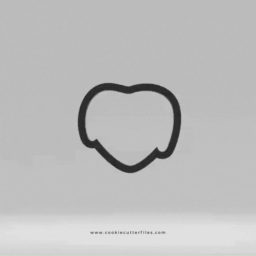 Halloween Hearts Poison Apple Cookie Cutter Files