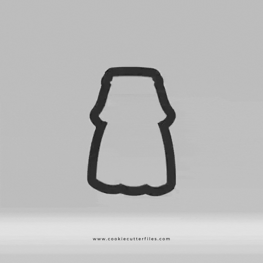 Princess Dresses Merida Cookie Cutter Files