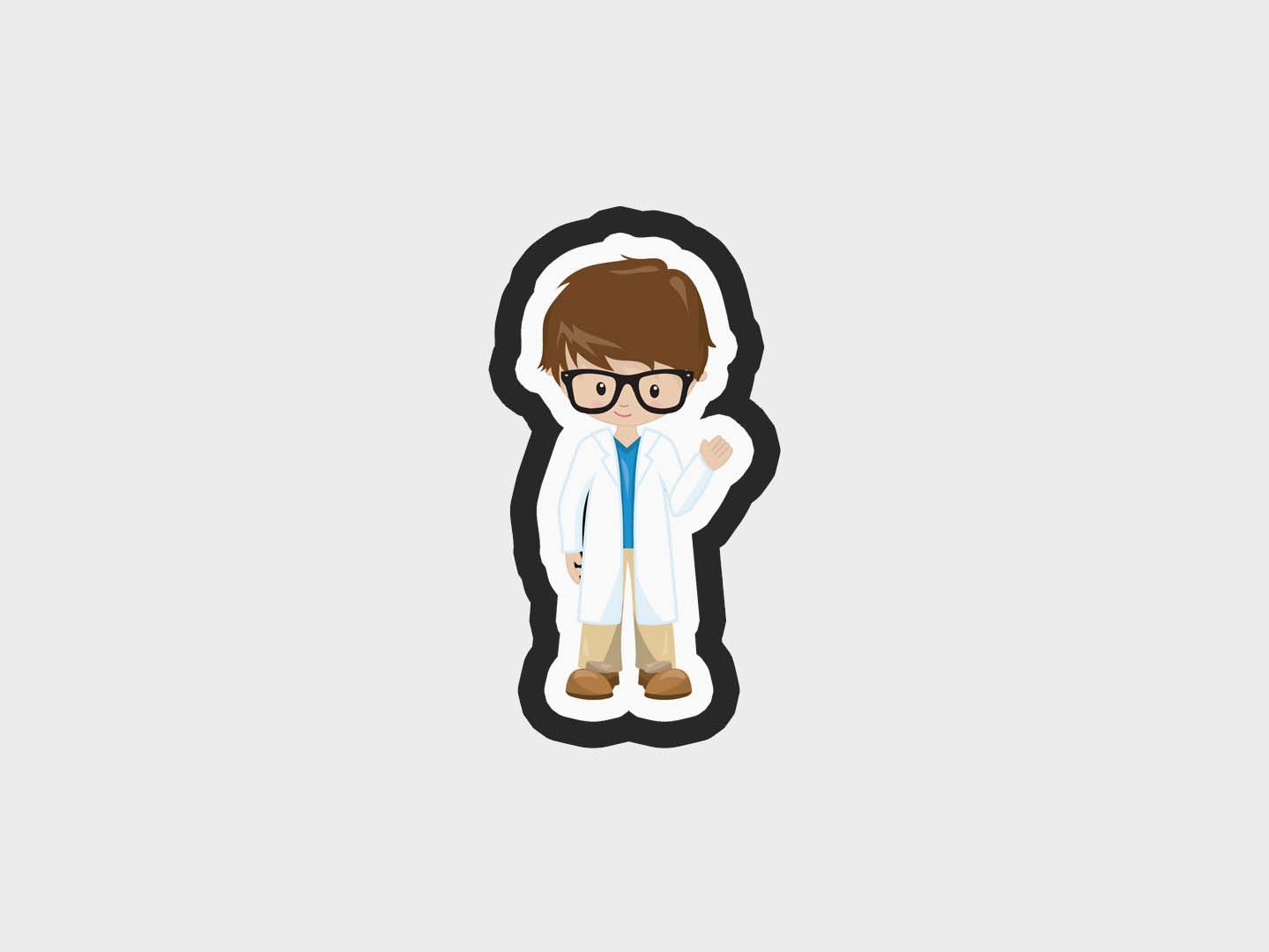 Scientist Kids Boy Cookie Cutter Files