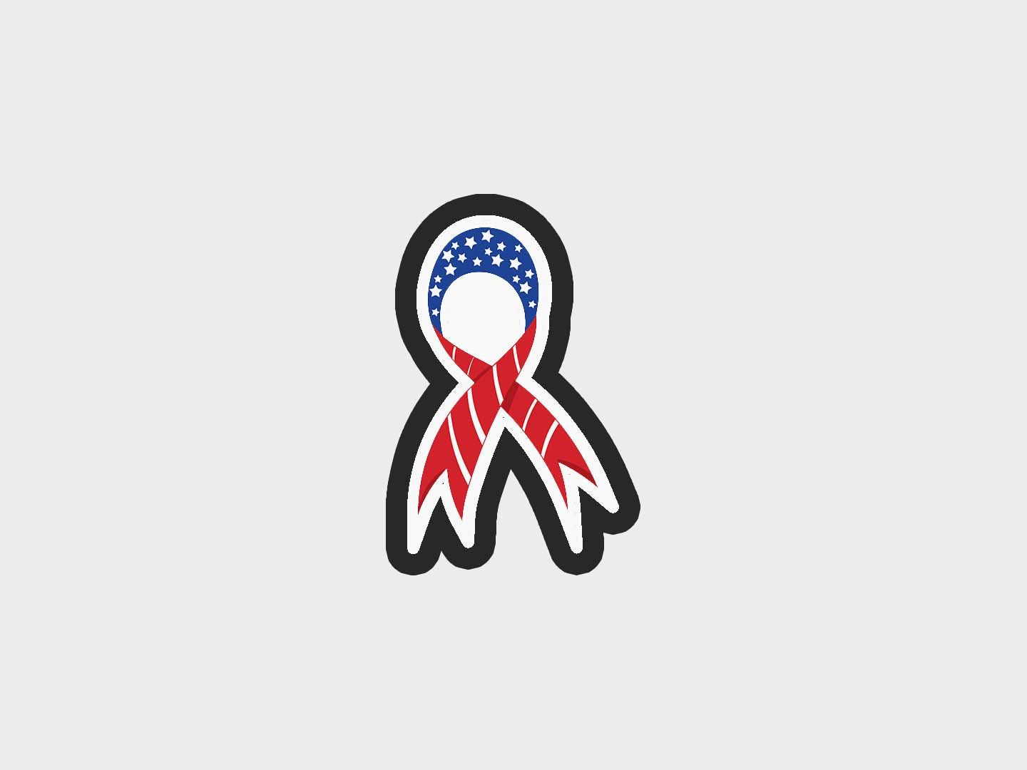 Memorial Day Flag Ribbon Cookie Cutter Files