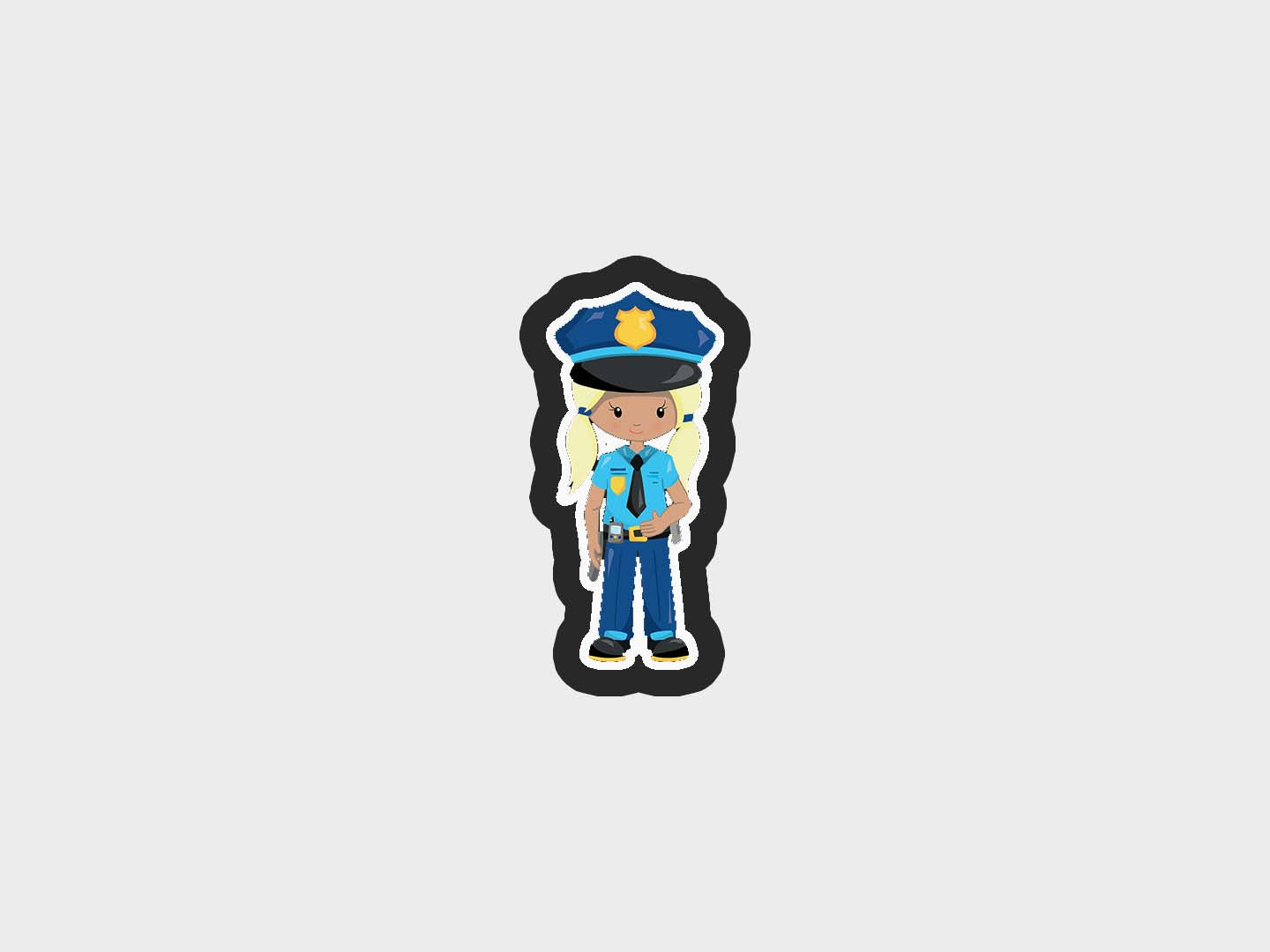 Police Kids Girl Cookie Cutter Files