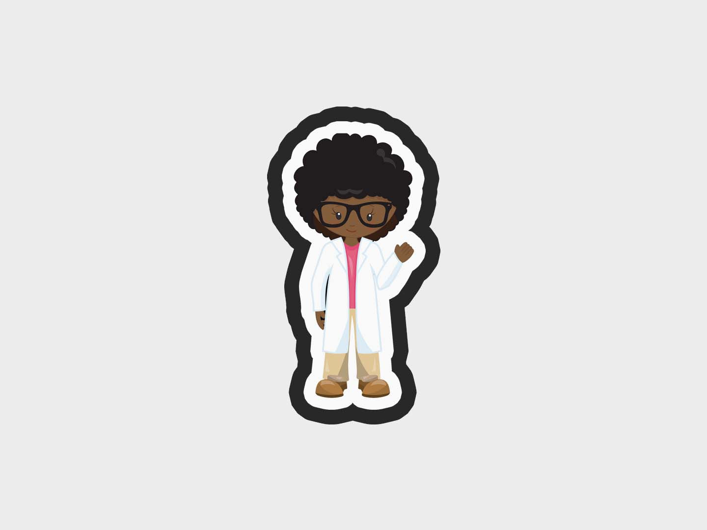 Scientist Kids Girl Cookie Cutter Files