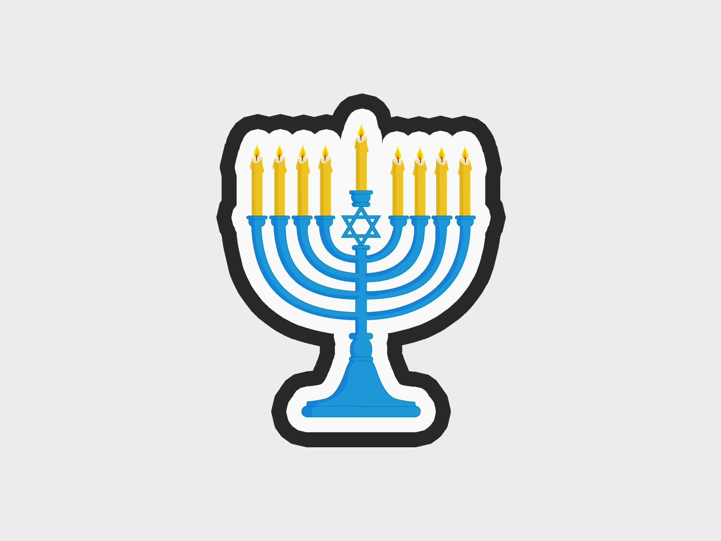 Hanukkah Menorah Cookie Cutter Files