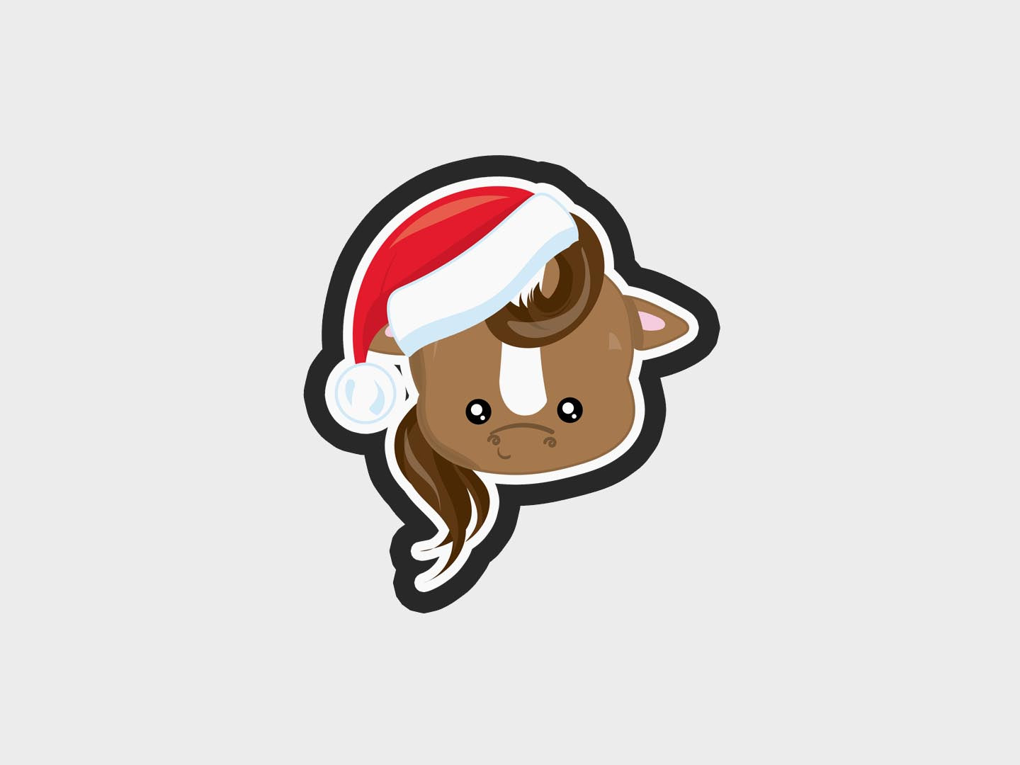 Animal Faces Santa Edition Horse Cookie Cutter Files
