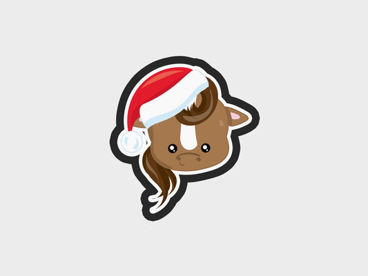 Animal Faces Santa Edition Horse Cookie Cutter Files