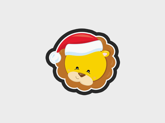 Animal Faces Santa Edition Lion Cookie Cutter Files