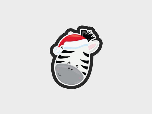 Animal Faces Santa Edition Zebra Cookie Cutter Files