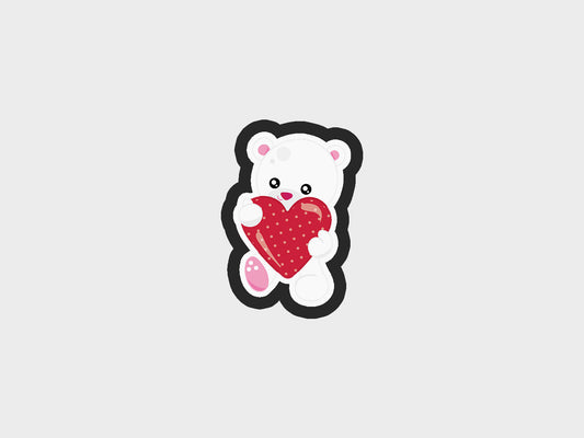 Valentine Animals Bear Cookie Cutter Files