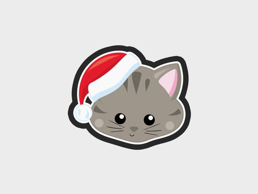 Animal Faces Santa Edition Cat Cookie Cutter Files