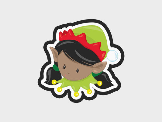 Christmas Faces Elf Girl Cookie Cutter Files
