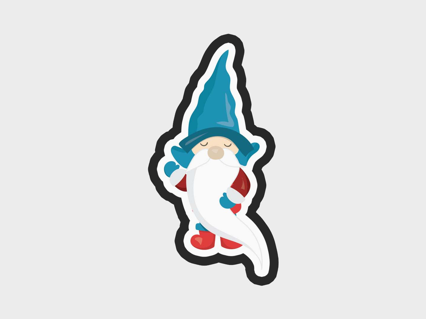 Christmas Gnomes Waving Cookie Cutter Files