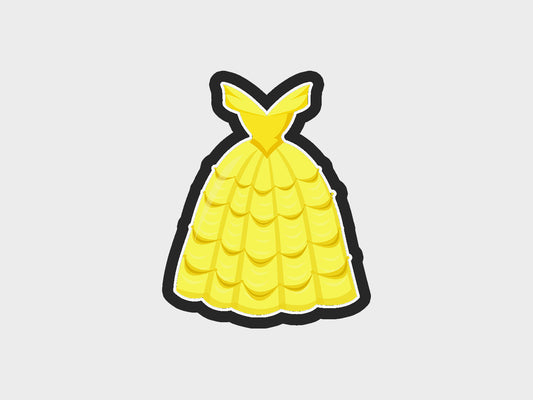 Princess Dresses Belle Inspired Cookie Cutter Files
