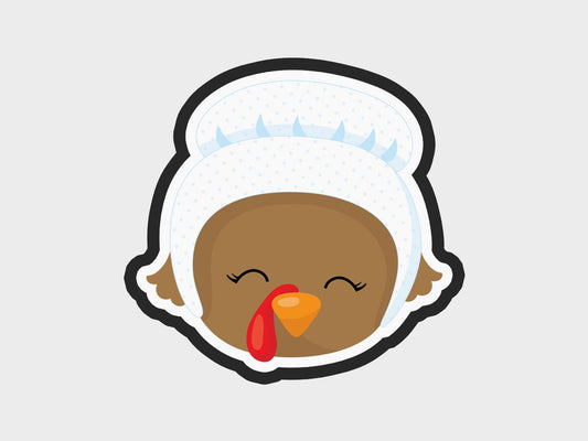 Thanksgiving Turkey Faces Bonnet Cookie Cutter Files