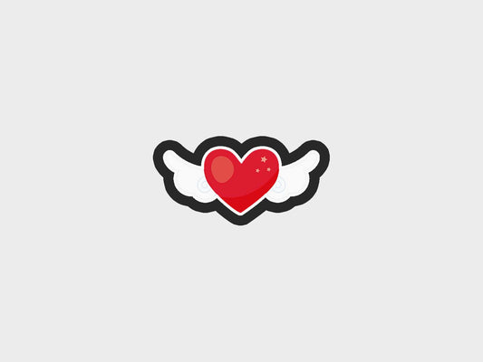 Valentine Gifts Heart Wings Cookie Cutter Files