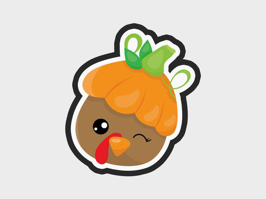 Thanksgiving Turkey Faces Pumpkin Cookie Cutter Files