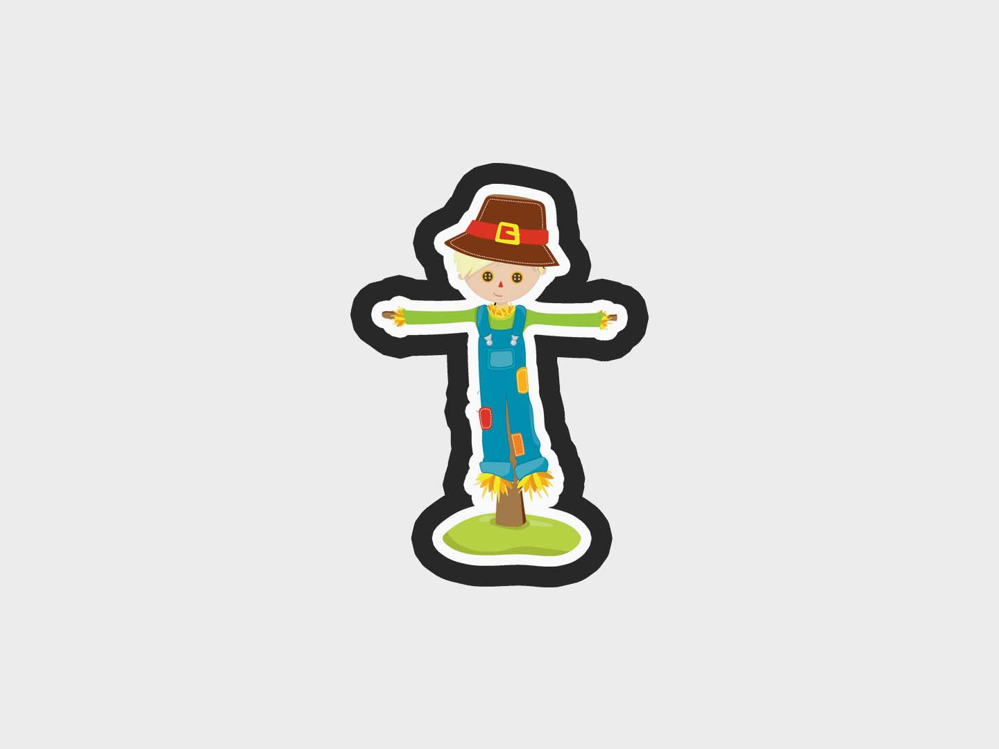 Fall Harvest Scarecrow Cookie Cutter Files