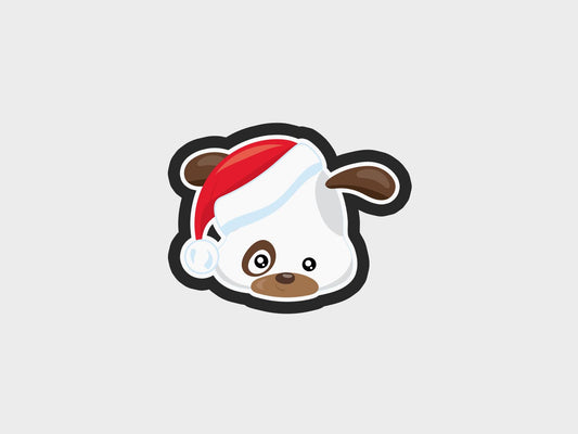 Animal Faces Santa Edition Dog Cookie Cutter Files