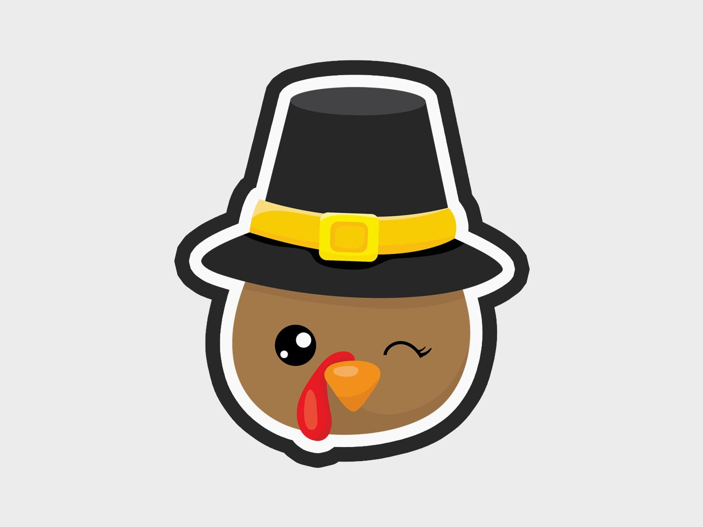 Thanksgiving Turkey Faces Hat Cookie Cutter Files