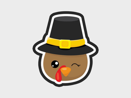 Thanksgiving Turkey Faces Hat Cookie Cutter Files