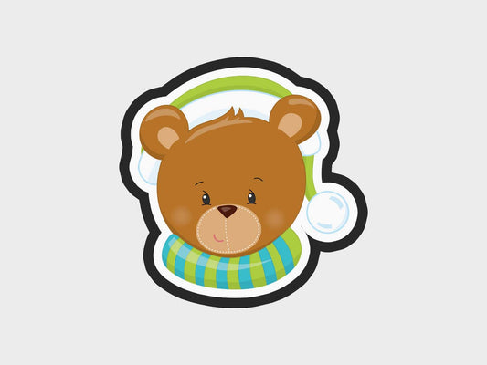 Christmas Faces Teddy Bear Cookie Cutter Files
