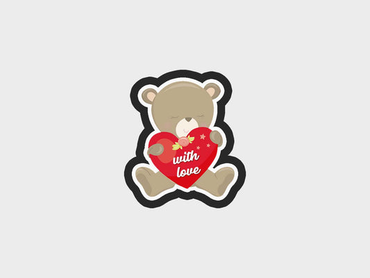 Valentine Gifts Teddy Bear Cookie Cutter Files