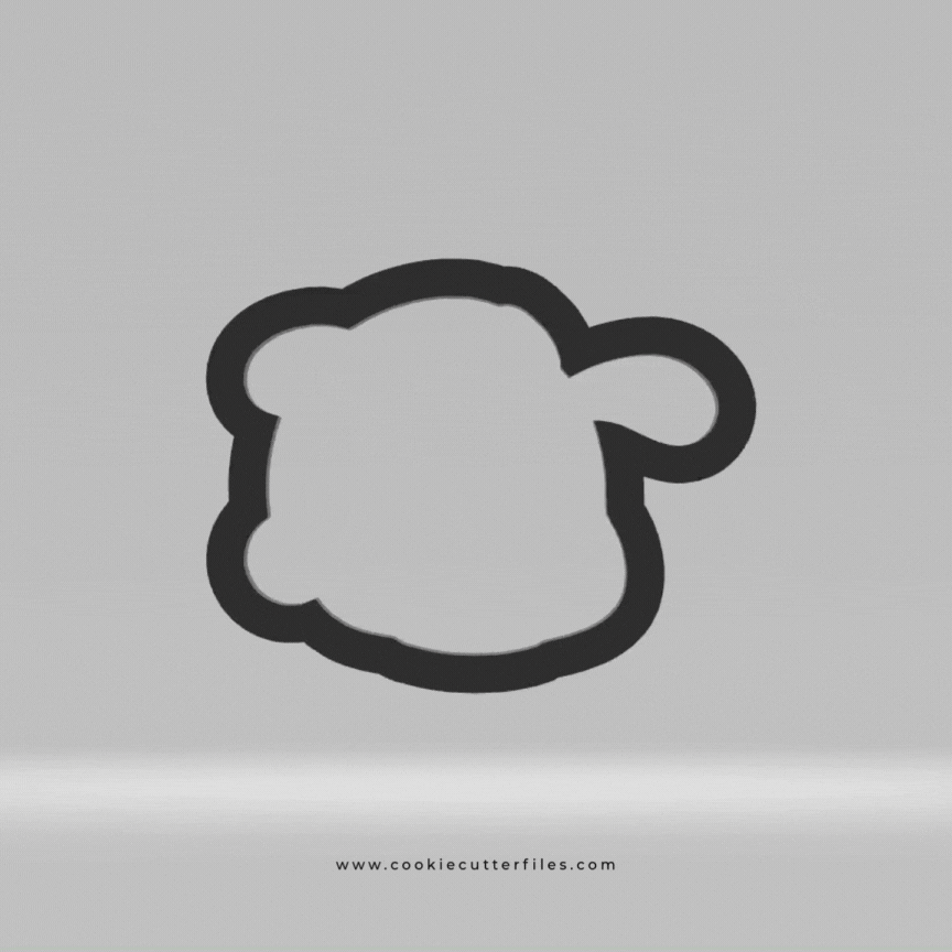 Animal Faces Santa Edition Dog Cookie Cutter Files