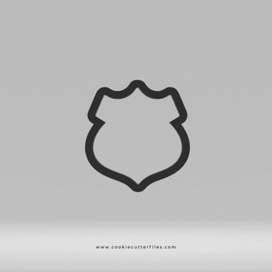 Police Kids Badge Cookie Cutter Files