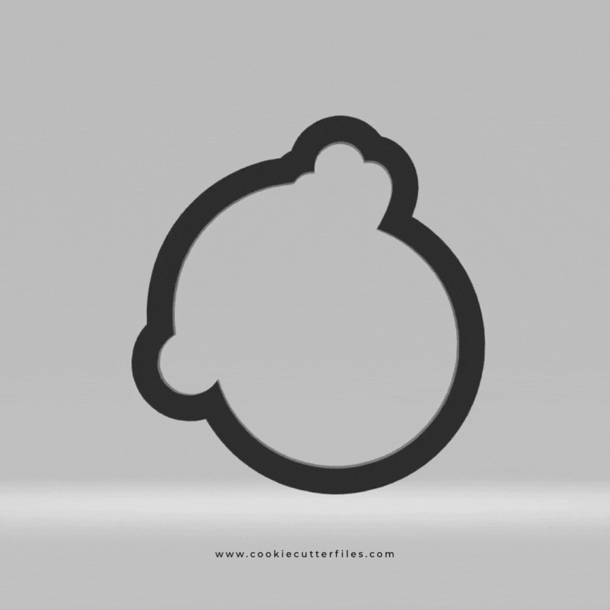 Animal Faces Santa Edition Chick Cookie Cutter Files